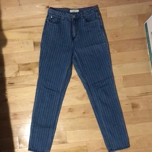Striped mom jeans